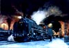 雪夜の機関区(D-51形)